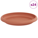 Okrągły Talerzyk Kwiatowy 24 pcs Czerwony ceglasty ? 14 x 2 cm