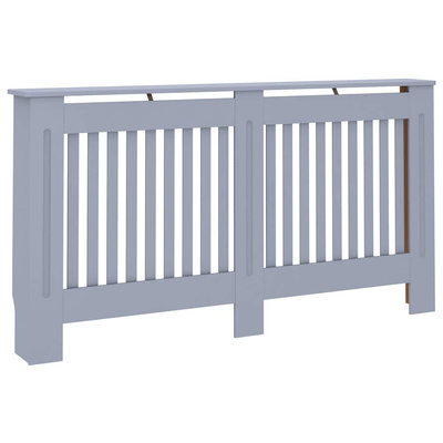 Osłona na kaloryfer, antracytowa, 152x19x81,5 cm, MDF