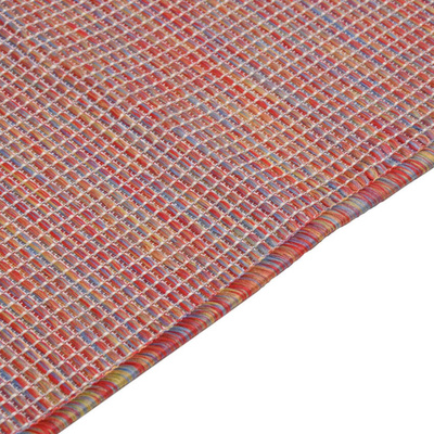 vidaXL Dywan zewnętrzny o płaskim splocie, 80x250 cm, czerwony
