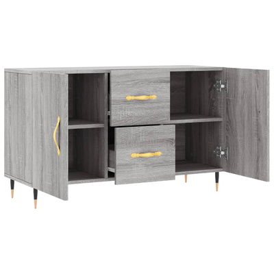 Komoda, szary dąb sonoma, 100x36x60 cm, materiał drewnopochodny vidaXL
