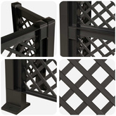 Trellis Na Kosz antracytowy 123 x 47 x 114 cm PP
