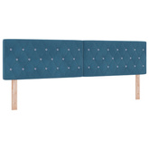 Łóżko z pojemnikiem i materacem LED granatowy 180 x 200 cm