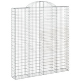 Kosze gabionowe, 5 szt, 200x30x220/240 cm, galwanizowane żelazo