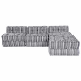 Modularna jednostka sofy 4 pcs Szary Print tkanina