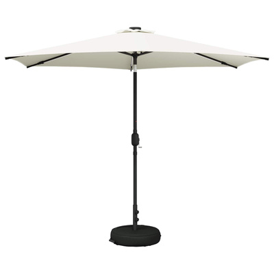 Parasol ogrodowy z oświetleniem LED i podstawą 300 x 300 cm