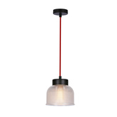 Lampa wisząca 15cm bezbarwna/czerwony kabel Liverpool Ledea 50101287