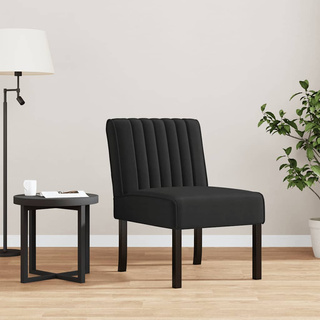 vidaXL Fotel, czarny, obity aksamitem