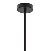 Lampa wisząca z abażurem Lorenzo kremowy z czarną oblamówką do jadalni