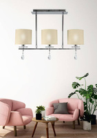 Lampa sufitowa chromowa 3x40W abażur z tkaniny Estera Candellux 33-11510