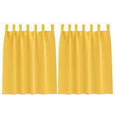 Firany blackout z kółkami 2 pcs Musztardowy Żółty 140 x 140 cm