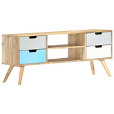 Szafka pod TV, 110 x 35 x 48 cm, lite drewno mango vidaXL