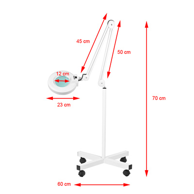 Lampa lupa led S4 + statyw led reg. natężenie światła 124695
