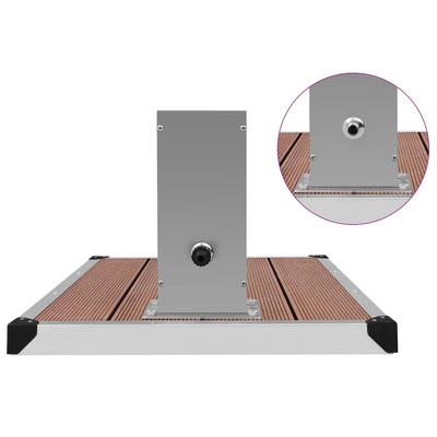 Prysznic ogrodowy z podstawą, WPC, stal nierdzewna