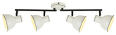 Lampa sufitowa ścienna biało-czarna 4x40W regulowana Zumba Candellux 94-72153