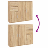 Szafka, dąb sonoma, 91x29,5x75 cm, materiał drewnopochodny