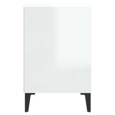 vidaXL Szafka pod TV, wysoki połysk, biała, 100x35x55 cm