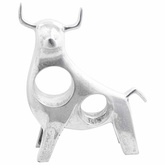 Rzeźba byka Srebrny 22 x 9,5 x 34 cm Aluminium