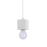 Cubick lampa wisząca biały 1x20W E27 biały