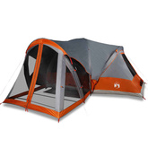 vidaXL Namiot rodzinny tipi, 8-os., szaro-pomarańczowy, wodoszczelny model standard