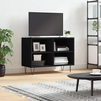 Szafka pod TV, czarna, 69,5x30x50 cm, materiał drewnopochodny vidaXL