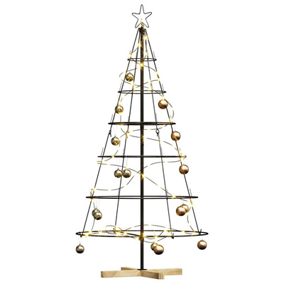 Choinka Stożkowa Świąteczna z podstawą Czarny 154 cm Stal