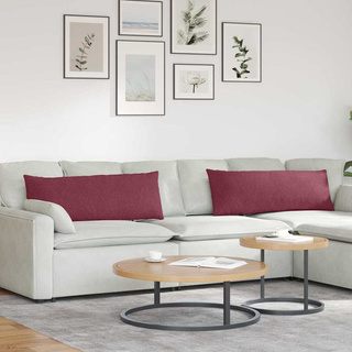 Poduszki na sofę 2 pcs Czerwone wino 120 x 40 cm tkanina