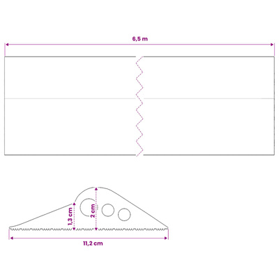 Uszczelka podłogowa do garażu 112 x 20 mm 6,5 m Guma EPDM