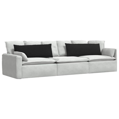 Poduszki na sofę 2 pcs Czarny 120 x 40 cm tkanina