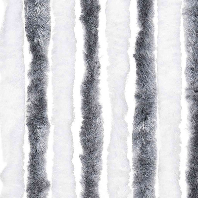Zasłona przeciwko owadom, szaro-biała, 118x220 cm, szenil