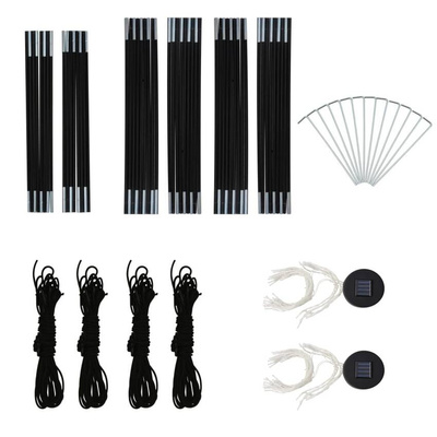 vidaXL Namiot imprezowy z LED i 4 ściankami, 3,6x3,6x2,3 m, moro