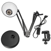 Lampka biurkowa kreślarska PIXI Black E27 zestaw czarny, podstawa i klips EDO777535 EDO Solutions