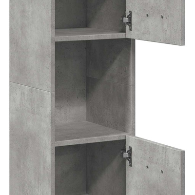 Wisząca szafka łazienkowa, szarość betonu, 30x30x130 cm