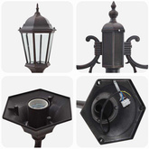 Lampa ogrodowa kolor bronzu 68 x 20 x 235 cm Aluminium i szkło