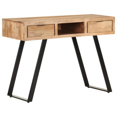 vidaXL Biurko, 107x45x79 cm, drewno akacjowe z naturalną krawędzią