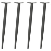 Nogi do stołu konsolowego w kształcie stożka 4 szt. Antracyt 72-73 cm Stal
