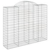 Kosze gabionowe, 8 szt, 200x50x160/180 cm, galwanizowane żelazo