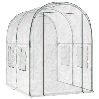 Szklarnia z ramą 160 x 200 x 192,5 cm PVC przezroczysty