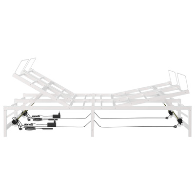 Elektro Regulowany Stelaż Łóżka Biały 150 x 200 cm Stal