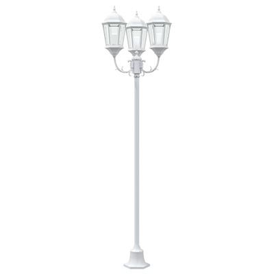 Lampa ogrodowa Biały 57 x 49 x 241 cm Aluminium i szkło