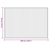 vidaXL Dywan prostokątny, naturalny, 70x100 cm, bambusowy