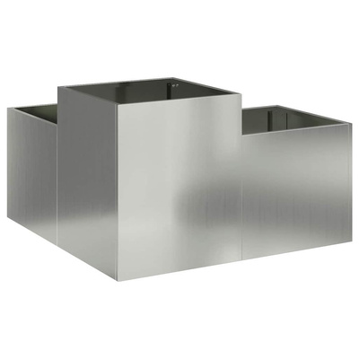Doniczka ogrodowa Srebrny 100 x 100 x 48 cm Stal galwanizowana