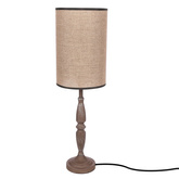 CARDINALE lampa stołowa h-67 cm ciemny szary 1x40 E27 abażur ciemny lniany