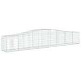 Kosze gabionowe, 9 szt, 400x50x60/80 cm, galwanizowane żelazo