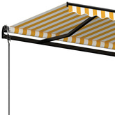 Automatycznie zwijana markiza, 500 x 300 cm, żółto-biała