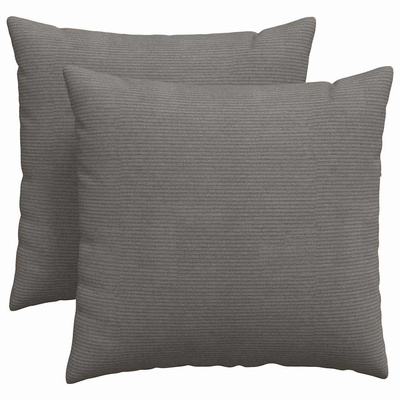 Poduszki na sofę 2 pcs Jasnoszary 45 x 45 cm Tkanina sztruksowa