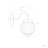 Kinkiet zewnętrzny złoty klasyczny Abruzzo Simone E27