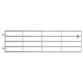 Brama do zagrody, 5 prętów, stal, (115-300) x 90 cm, srebrna