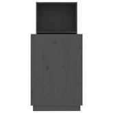 vidaXL Biurko, szare, 110x53x117 cm, lite drewno sosnowe