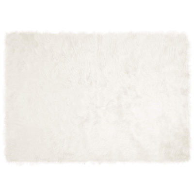 Dywan z sztucznej owczej skóry TAFALLA Biały 140 x 200 cm