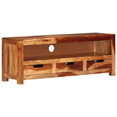 vidaXL Szafka pod TV, 110x30x40 cm, lite drewno akacjowe